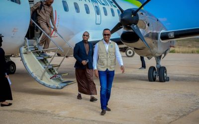 وصول رئيس هيئة إدارة الكوارث إلى بيدوا لتعزيز جهود الاستجابة للجفاف