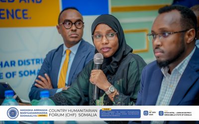 Hirshabelle State Minister of Humanitarian Affairs and Disaster Management, Ms. Aisha Khalif Mohamed, expressed her gratitude to government leaders, federal member states, and local and international agencies participating in the 9th Country Humanitarian Forum held in Hirshabelle.