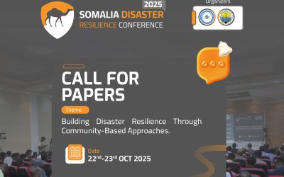 𝗖𝗮𝗹𝗹 𝗳𝗼𝗿 𝗣𝗮𝗽𝗲𝗿𝘀: The SoDMA in Partner with the Mogadishu University have announced the 2nd Somali Disaster Resilience Conference (SDRC) to be held on 22nd up 23rd October 2025.