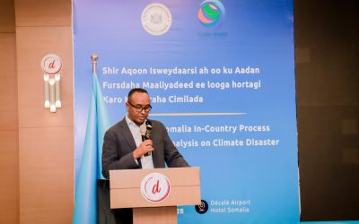 SoDMA Oo Ka Qayb Gashay Shir-aqooneed Heer Sare Ah Oo Ku Saabsan Maalgelinta Khatarta Masiibooyinka Cimilada Ee Muqdisho