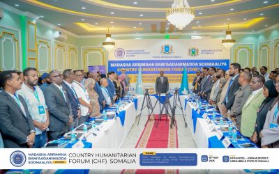 Dhamaan madaxda sare ee ka qaybgalaya Shirka Madasha Arrimaha Bini’aadanimo Soomaaliya ayaa maanta soo galay hoolka shirka ee magaalada Jowhar. Shirka waxaa si rasmi ah u furaya Madaxweynaha Dowlad-Goboleedka Hirshabelle, Mudane Cali Guudlaawe Xuseen.