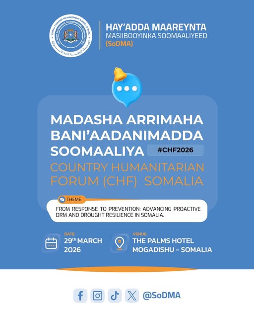 Madasha Arrimaha Bini’adanimada Soomaaliya (CHF) – 29 March 2026
